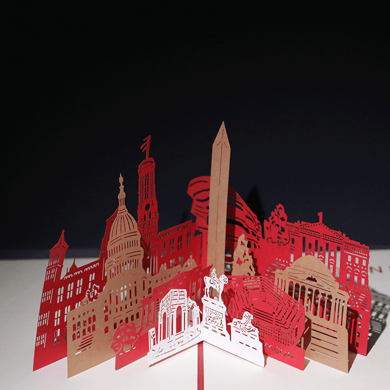Custom Washington D.C. Landmark Pop-Up Card - Image 3