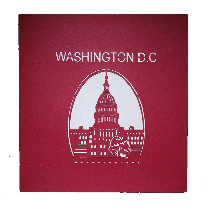 Custom Washington D.C. Landmark Pop-Up Card