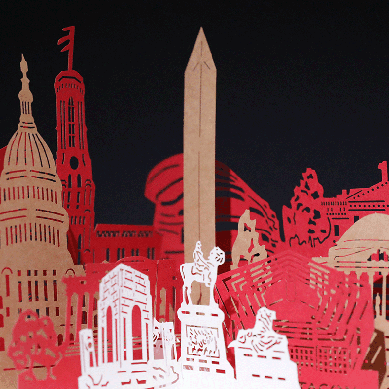 Custom Washington D.C. Landmark Pop-Up Card - Image 2