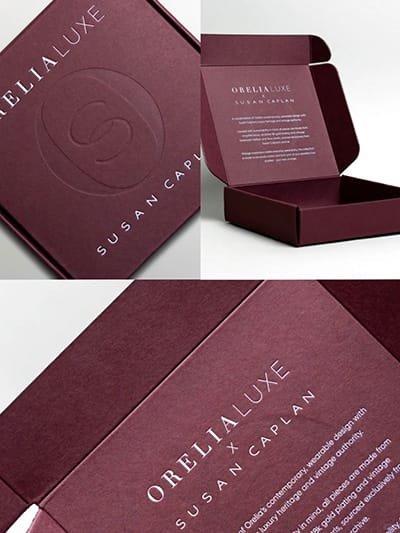 Red Box with Silver Embossing