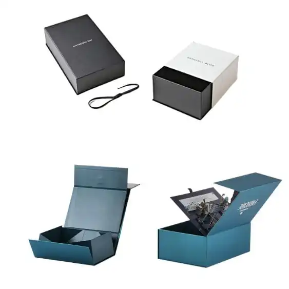 Variety of Rigid Boxes Opened