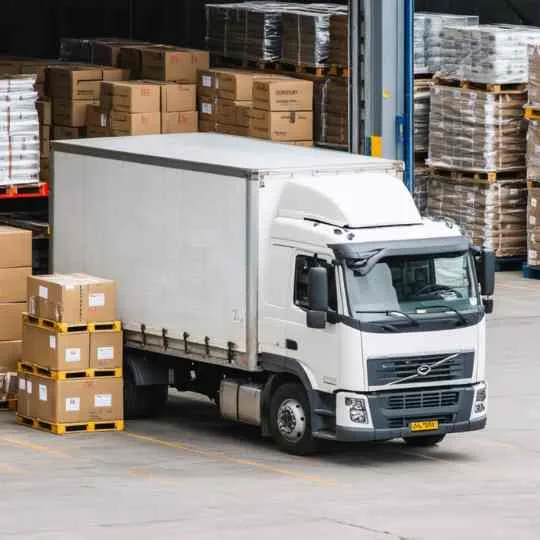 Delivery Truck Loading Finished Products