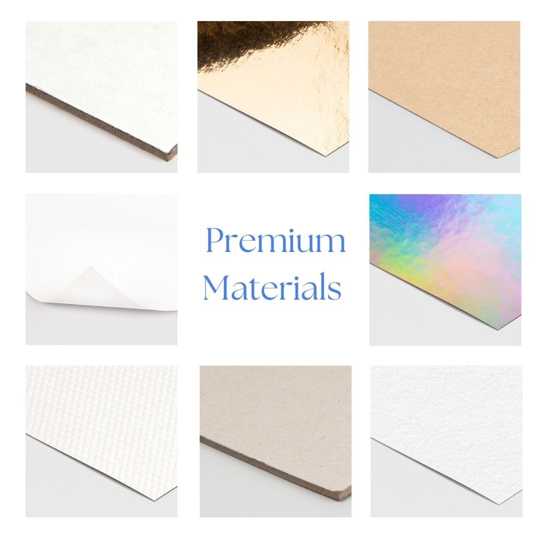 "Premium materials selection for luxury packaging."