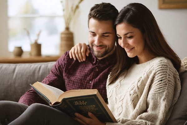 Couple Reading Bible Verses Together