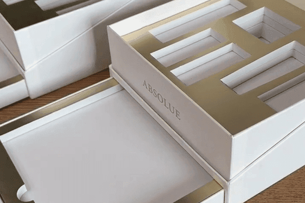 Close-Up of Embossed Drawer Box Surface