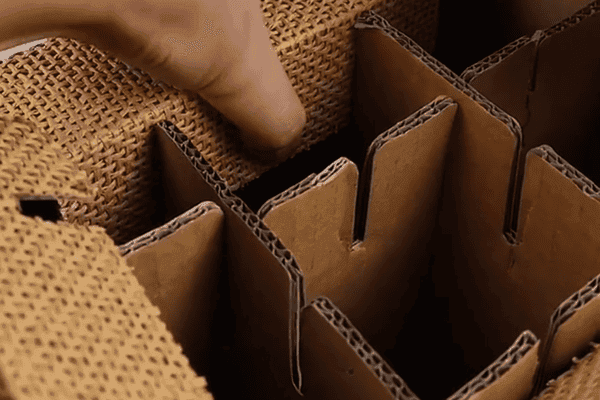 Durable corrugated cardboard packaging insert.