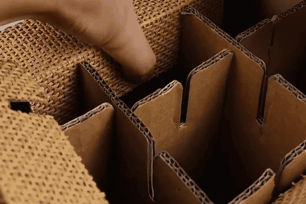 Durable corrugated cardboard packaging insert.