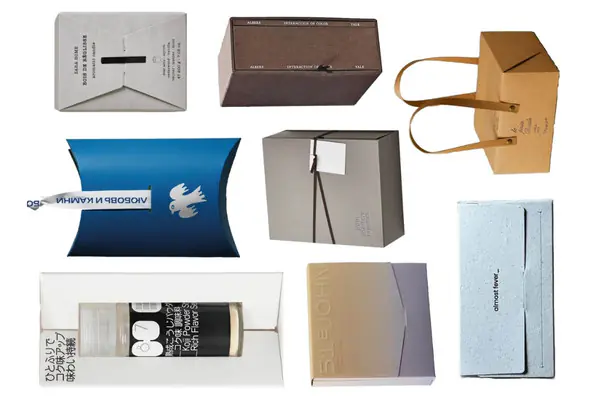 small business founder comparing packaging samples